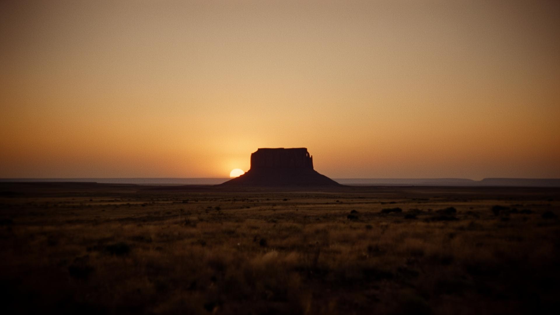 Cinematic Texas dusk landscape